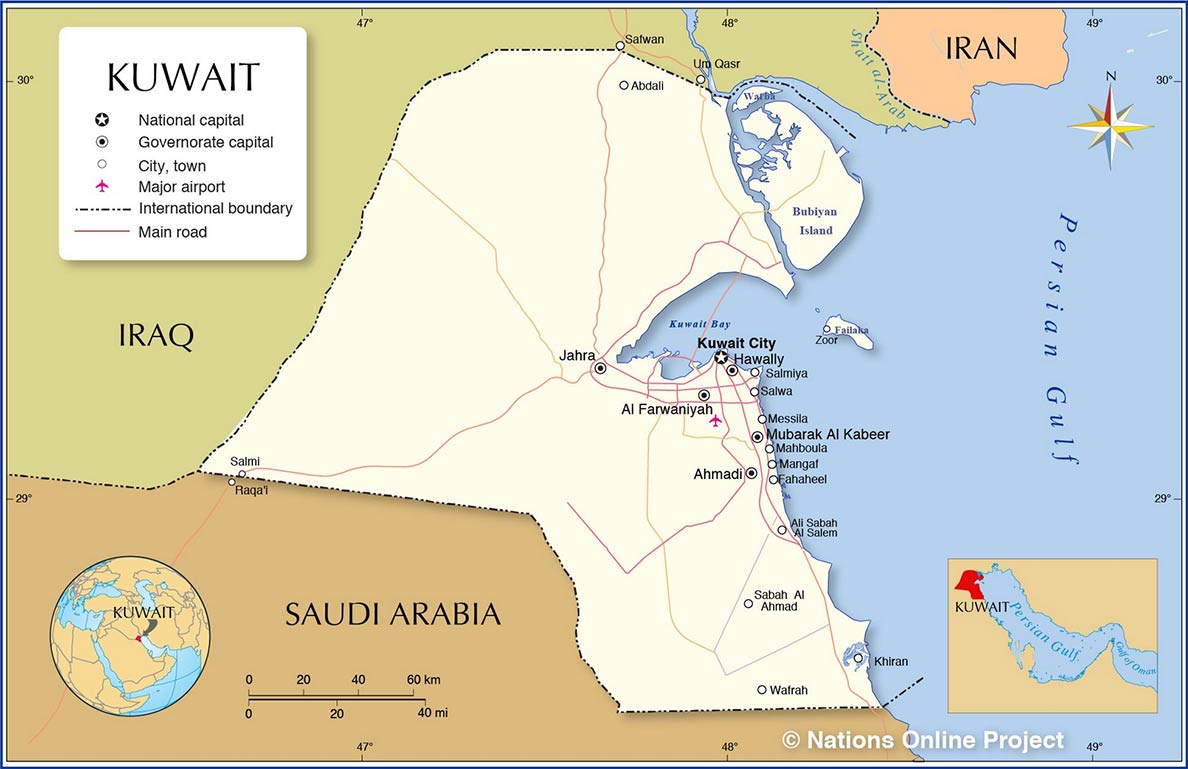 Political Kuwait Map
