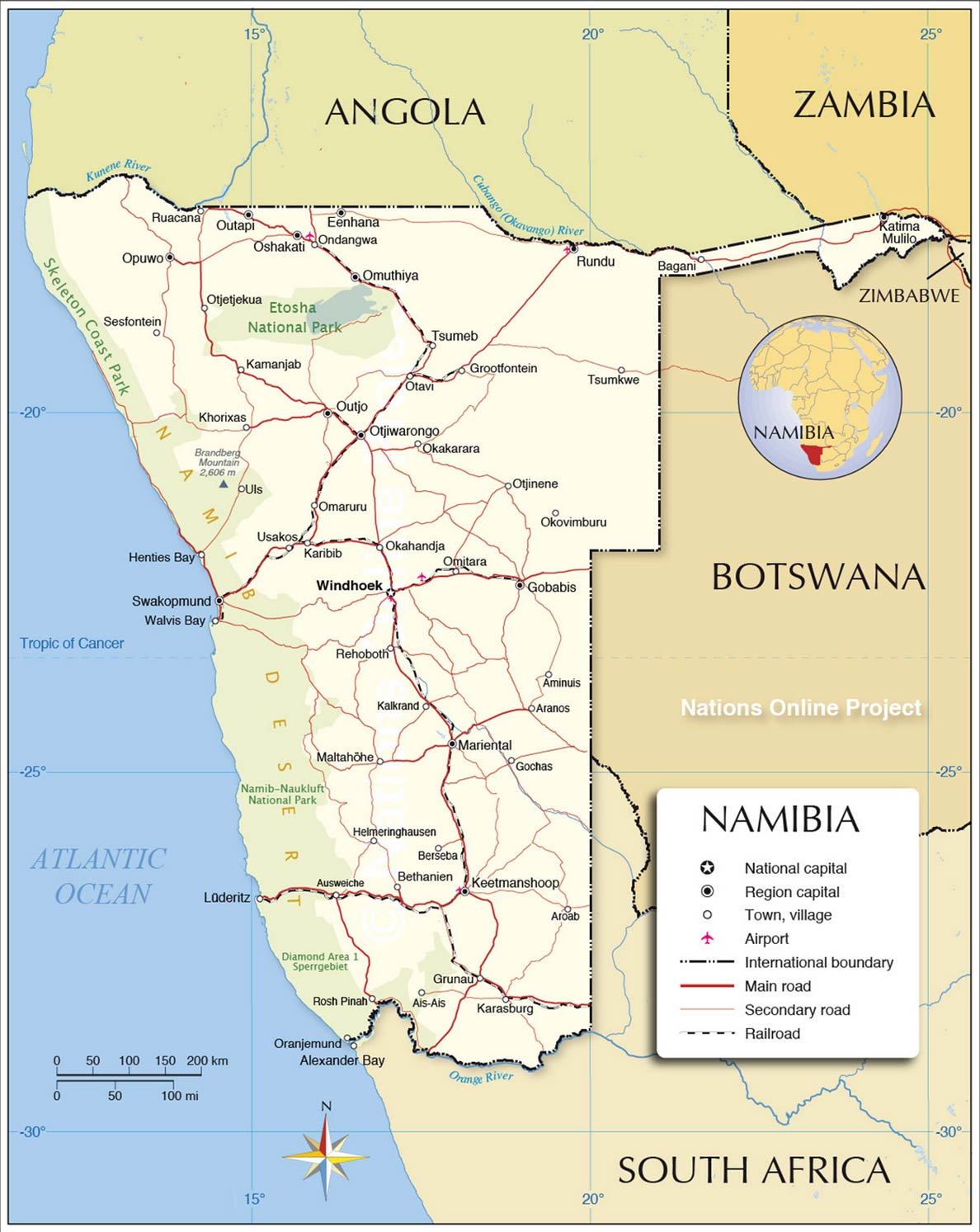 Namibia Map