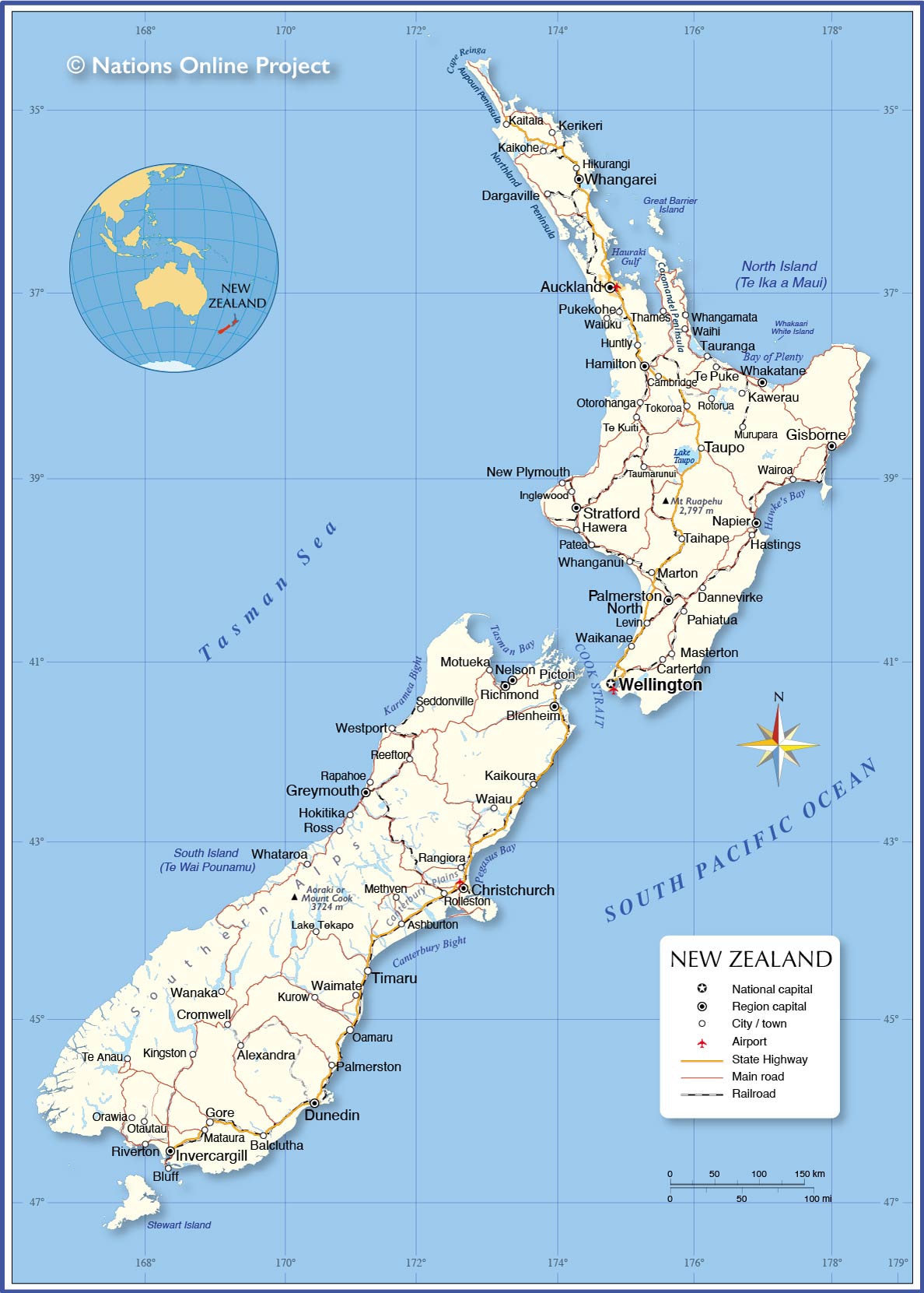 New Zealand Map