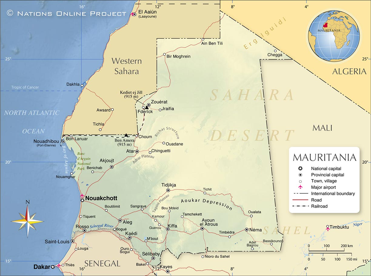 Mauritania Map