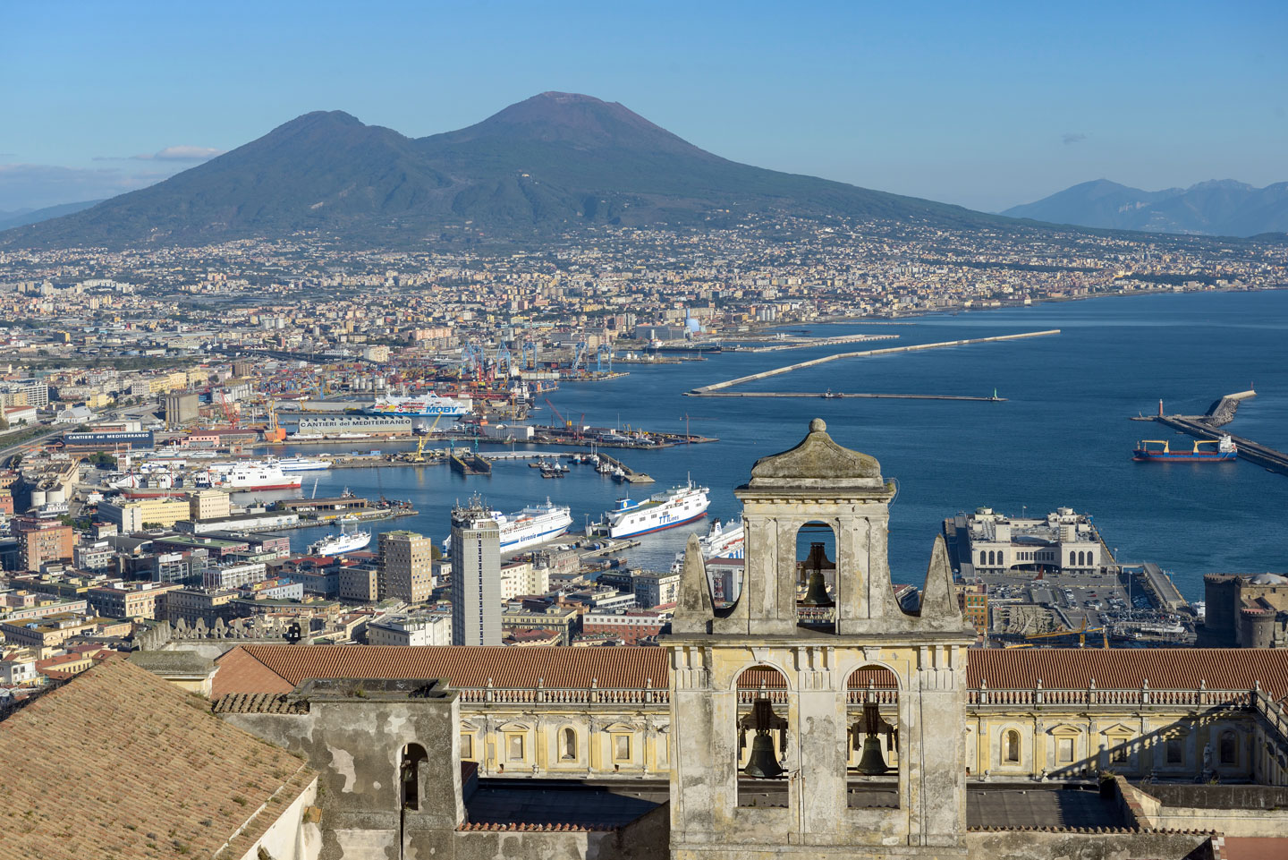 The port of Naples, Italy's southern capital on the Mediterranean Sea