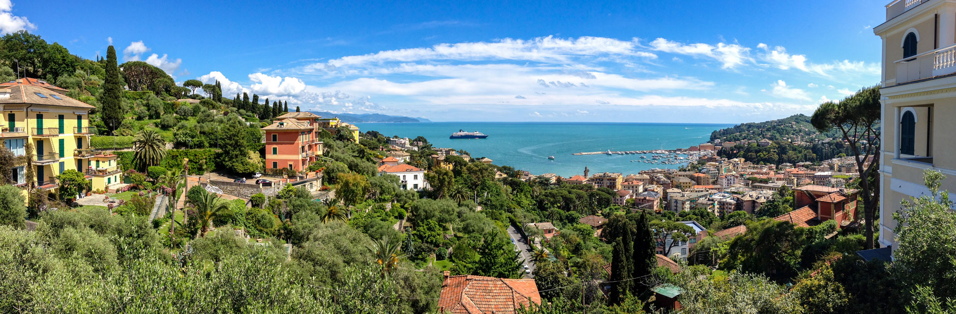 View of Santa Margherita Ligure bay, Italy near Genoa