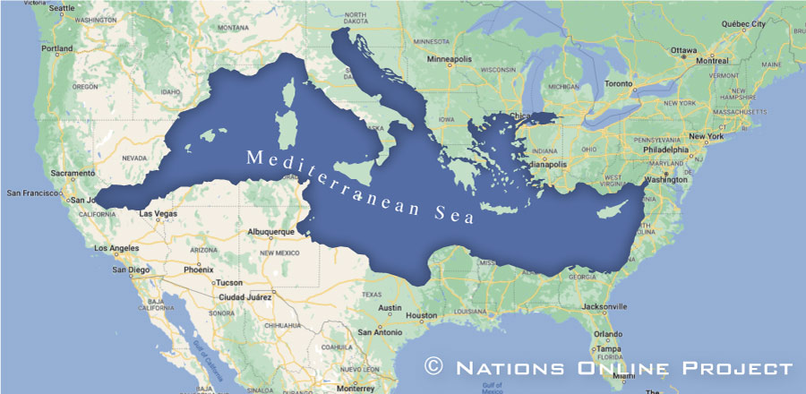 mediterranean sea map