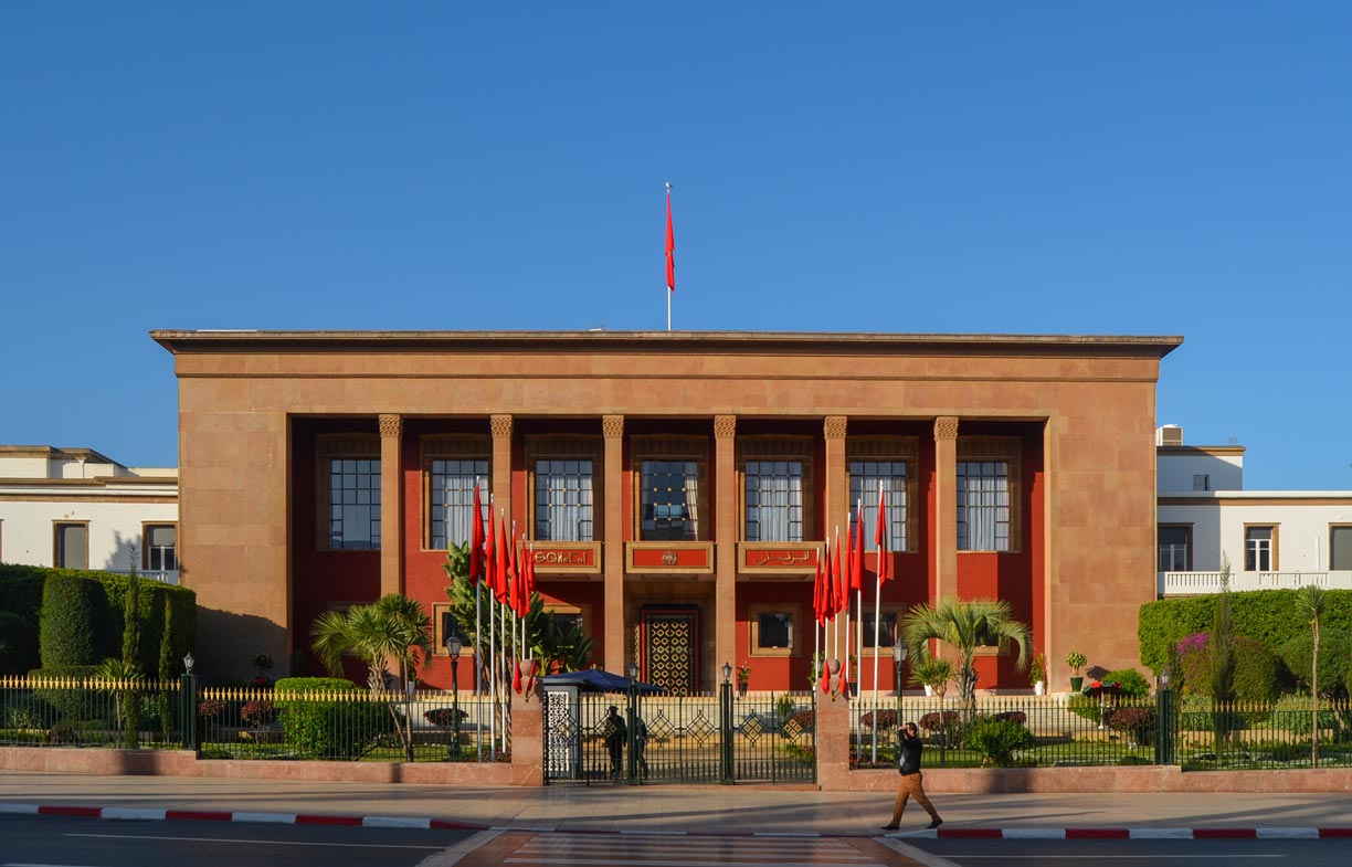 Morocco Parliament building in Rabat