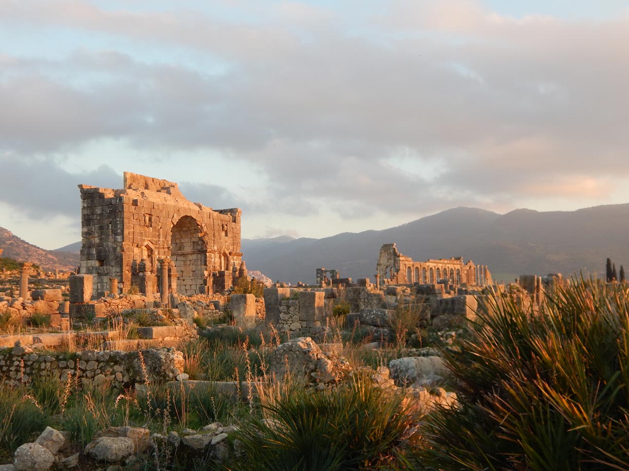 The archaeological site of Volubilis near Meknes