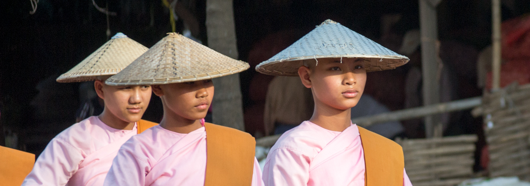 Burmese Buddhist nuns in Mandalay, Myanmar