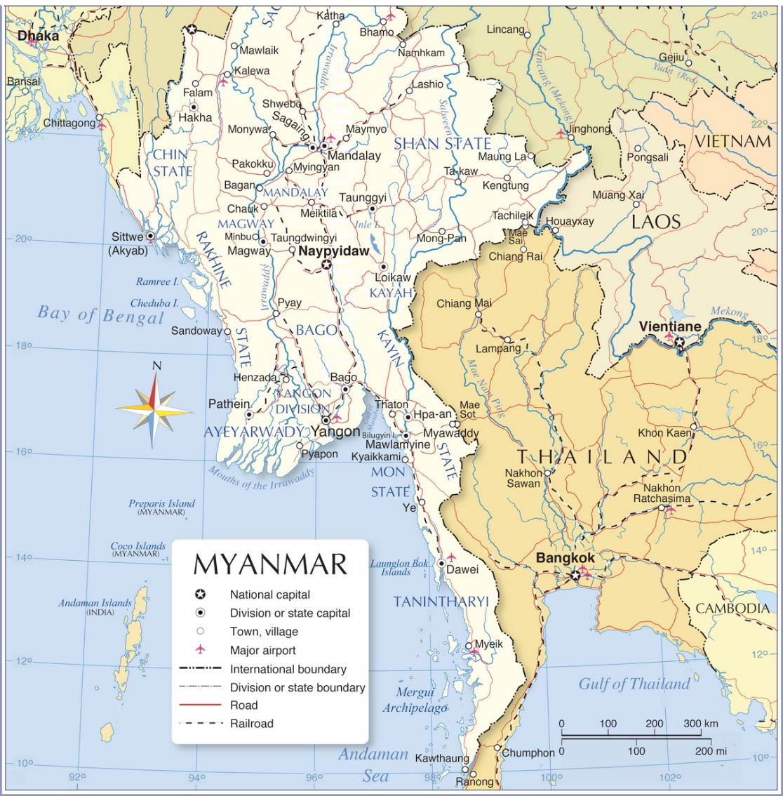 myanmar location