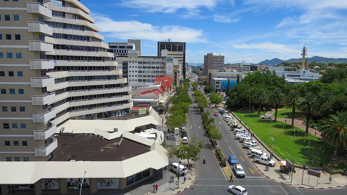 Downtown Windhoek, Namibia's capital and largest city