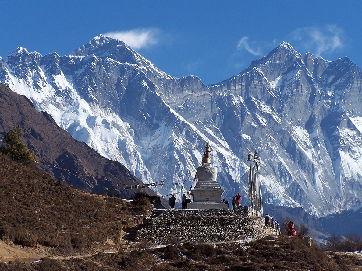 Sagarmatha National Park in the Himalayas of Nepal.