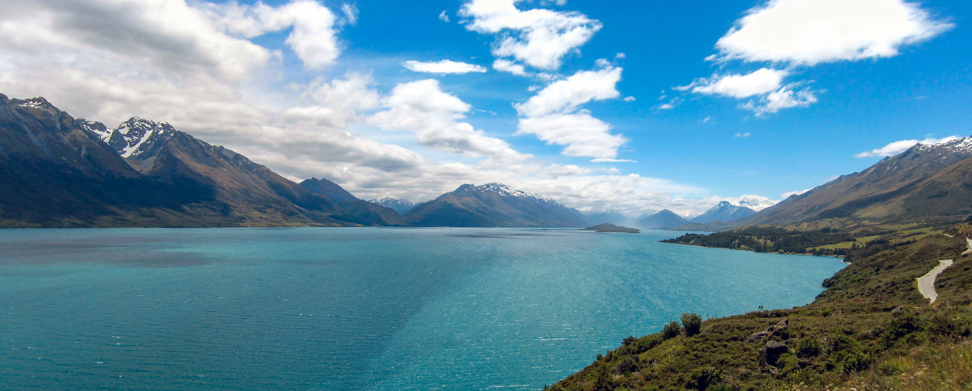 Northwest end of Lake Wakatipu, South Island, New Zealand