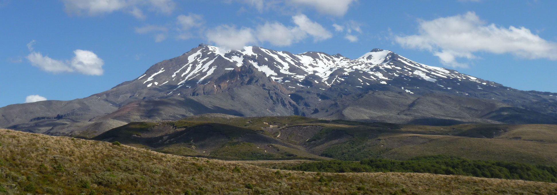 Mt Ruapehu seen from the Tongariro Northern Circuit in New Zealand