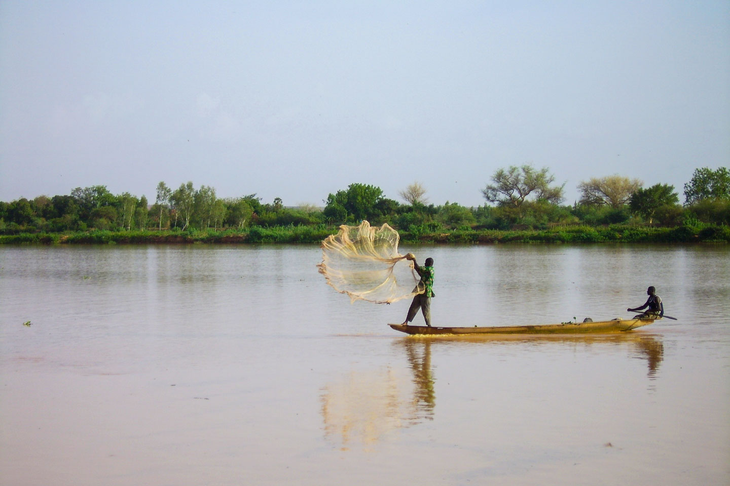 Fishermen on the Niger River in the fertile south of the country