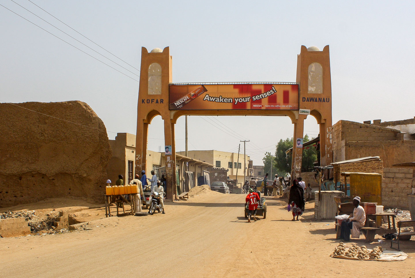 One of the gates and remains of the city wall in Kano, Nigeria