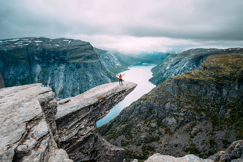 Trolltunga above Lake Ringedalsvatnet, Norway