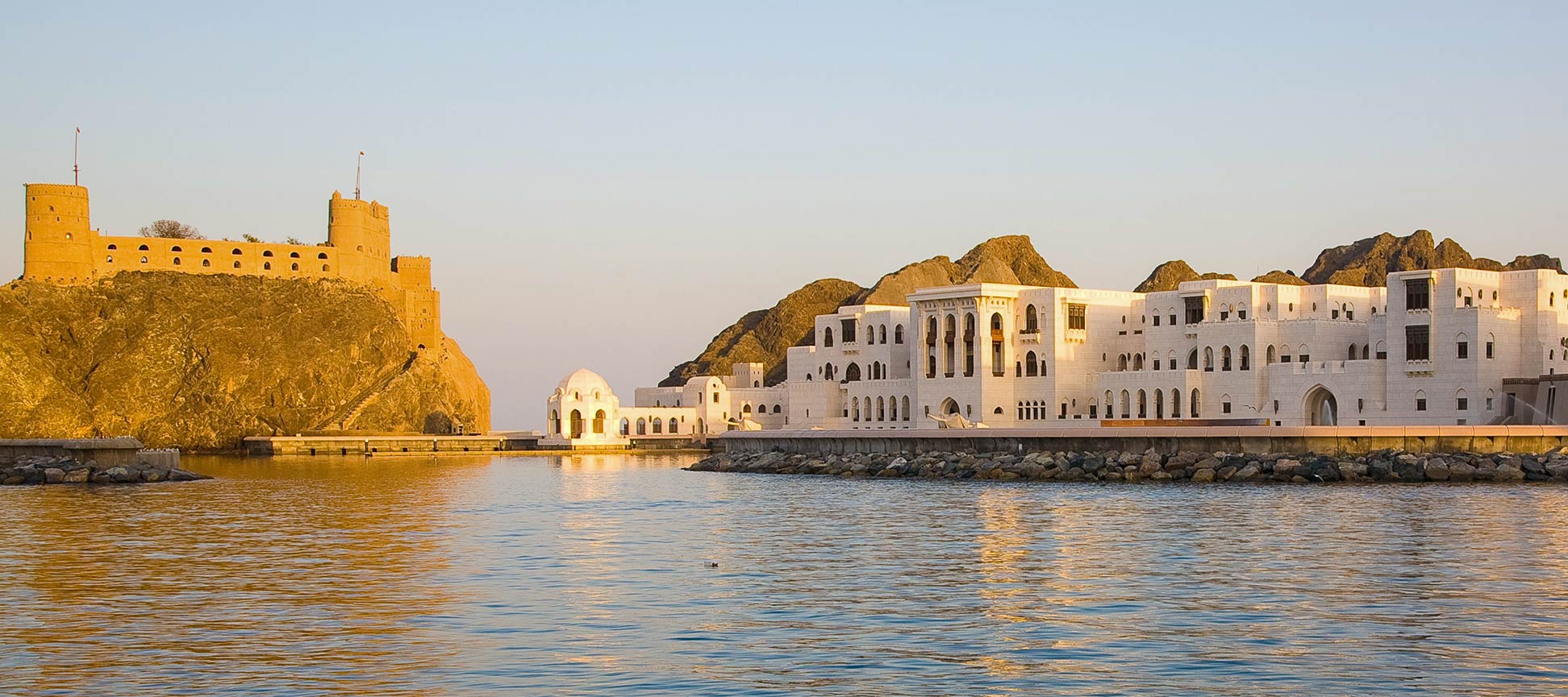 Al Jalali Fort in the harbor of Old Muscat, Oman