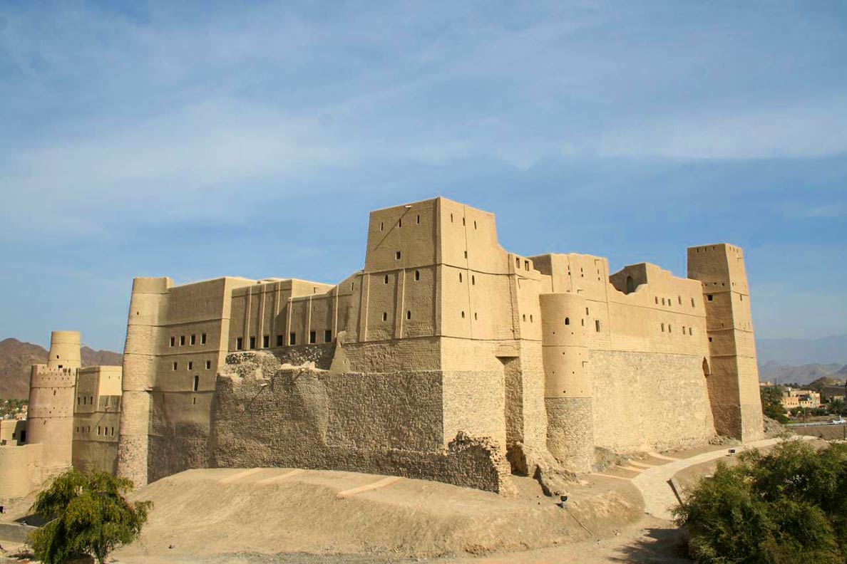 Fort Bahla, a UNESCO World Heritage Site in the town of Bahla in Oman.