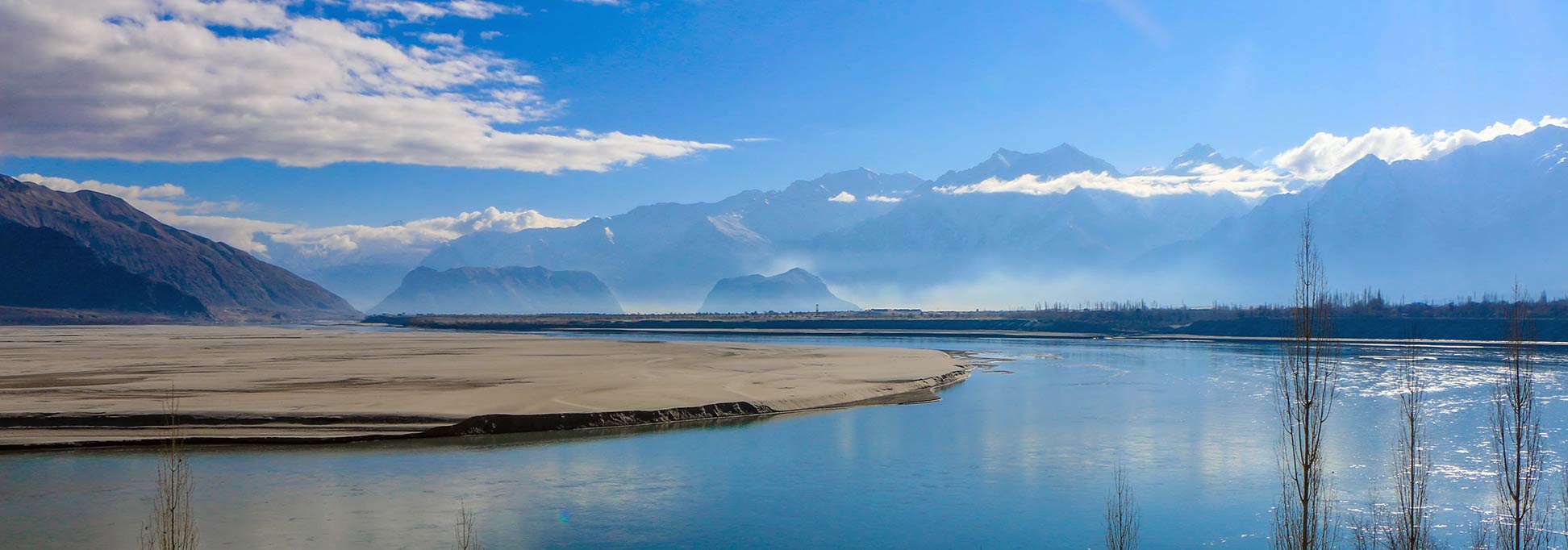 Indus river at Skardu city, in Gilgit-Baltistan, Pakistan