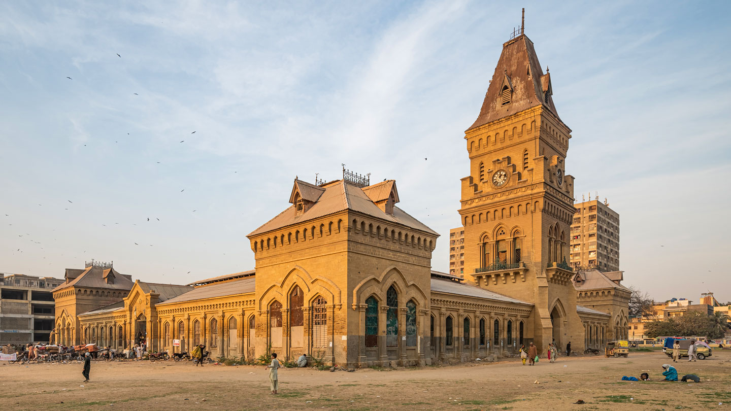Building of the Empress Market in Karachi, Pakistan