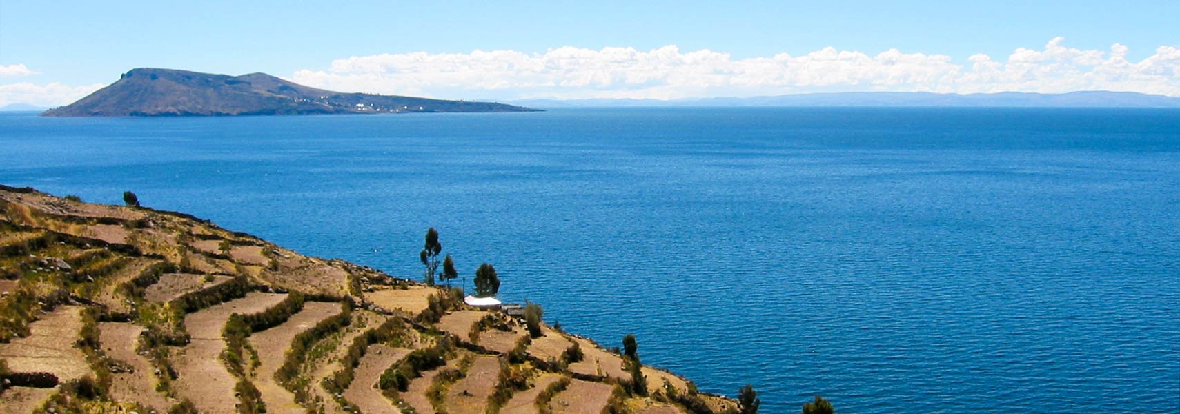 Lake Titicaca with Amantani island, Peru