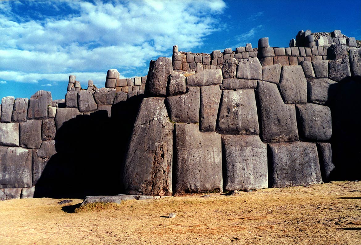Walls of the Saksaywaman ruins, Cusco, Peru