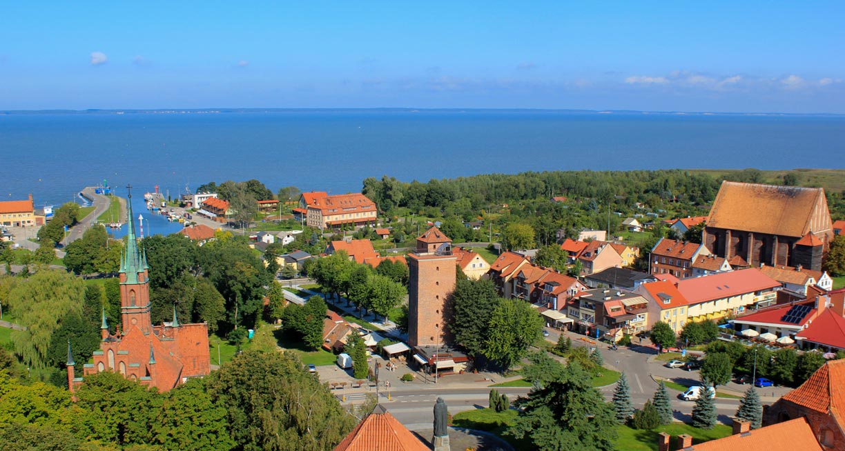 Frombork on the Vistula Lagoon in the Warmia-Masuria Voivodeship, Poland