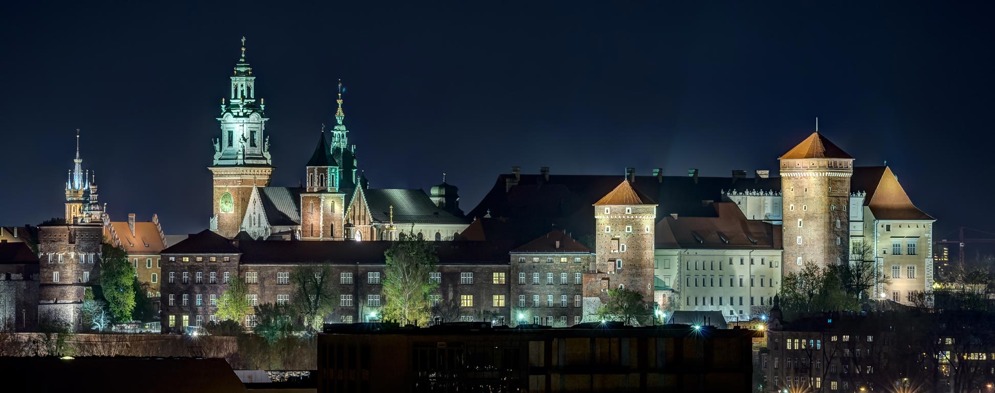 Wawel Royal Castle on the left bank of the Vistula River in Kraków, Poland