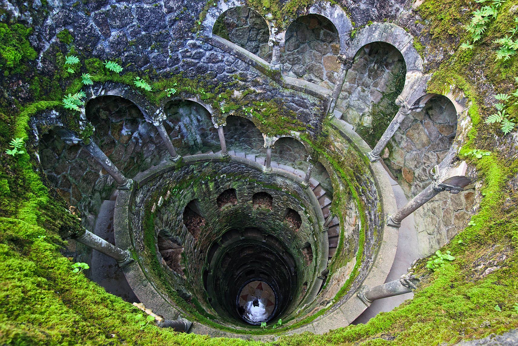 The "Initiation Well" at Quinta da Regaleira in Sintra