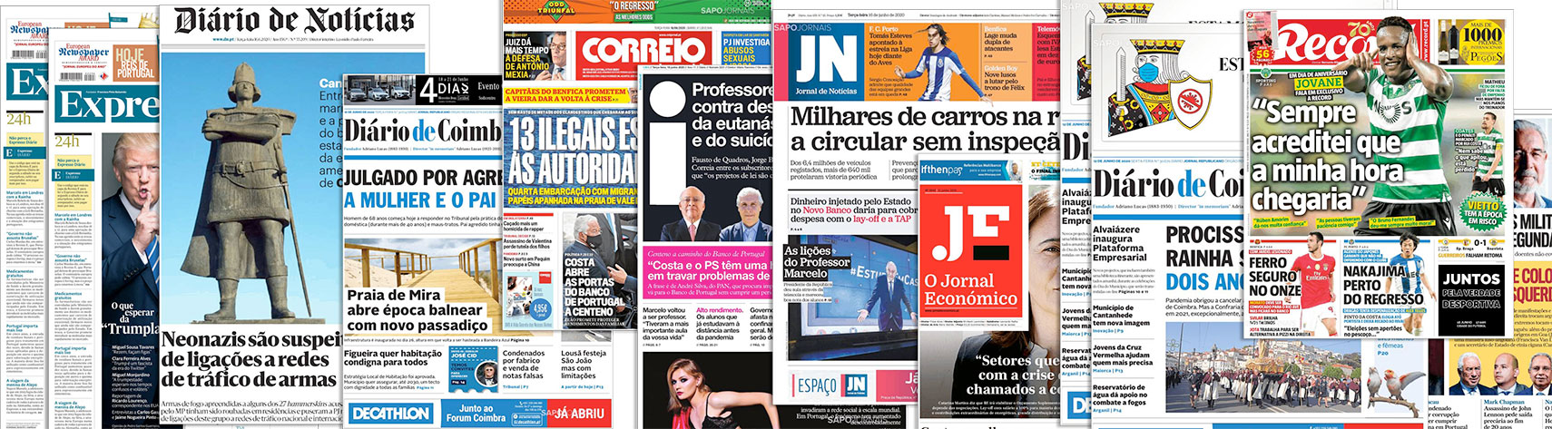Portuguese newspaper cover