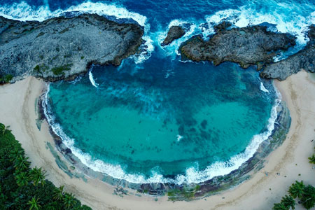 Aerial view of Mar Chiquita, in Tierras Nuevas Poniente