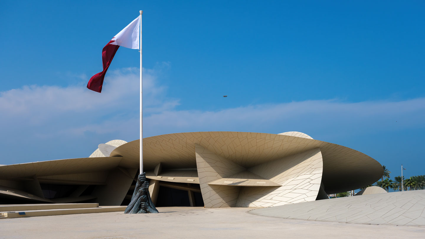 The new building of the National Museum of Qatar resembles a desert rose.