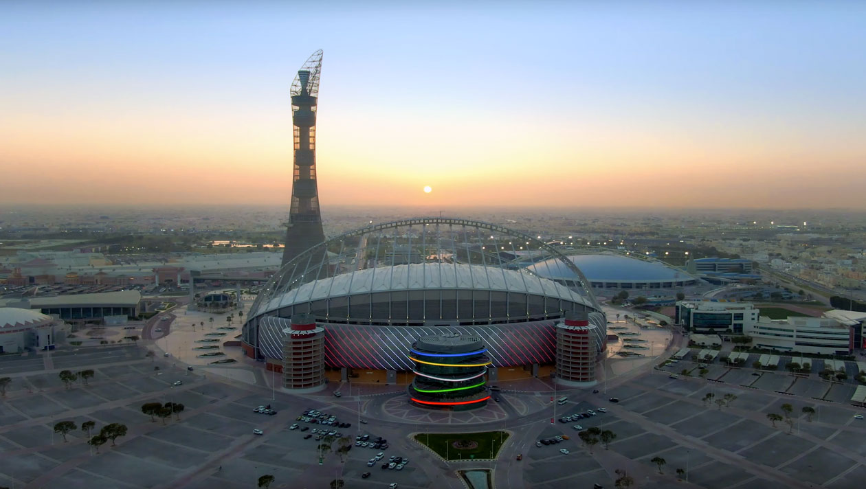 Aerial view of Qatar's Olympic and Sports Museum