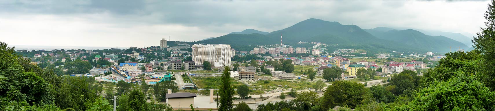 Panorama of the city of Sochi, Krasnodar Krai, Russia