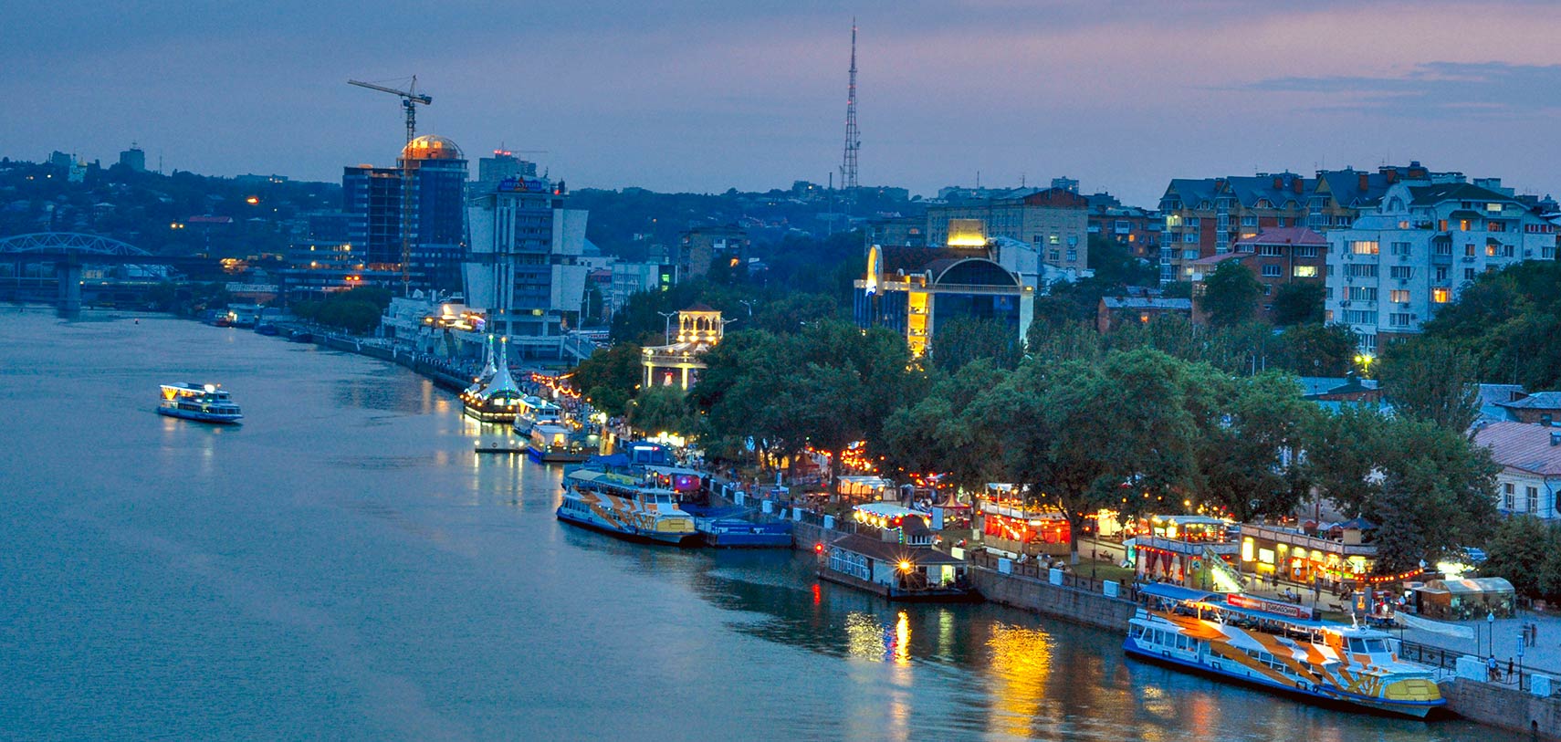 The embankment of the River Don in Rostov-on-Don, Rostov Oblast, Russia