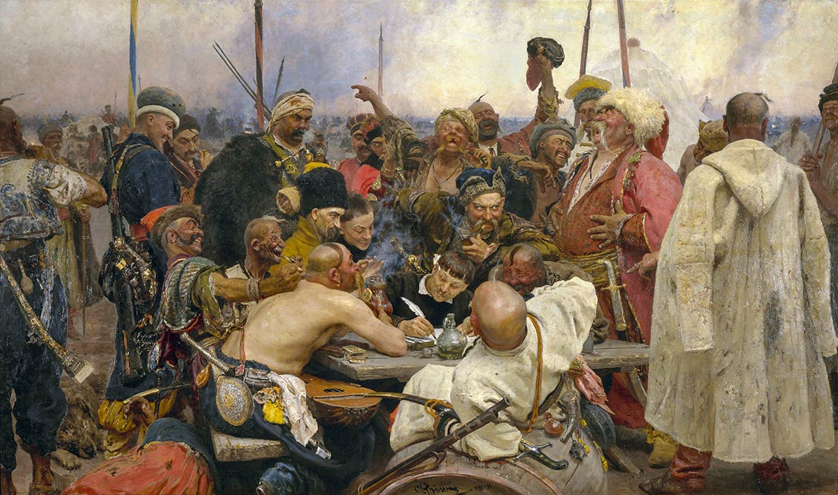 Painting: The Zaporozoic Cossacks write a letter to the Turkish Sultan Tourism In Russia