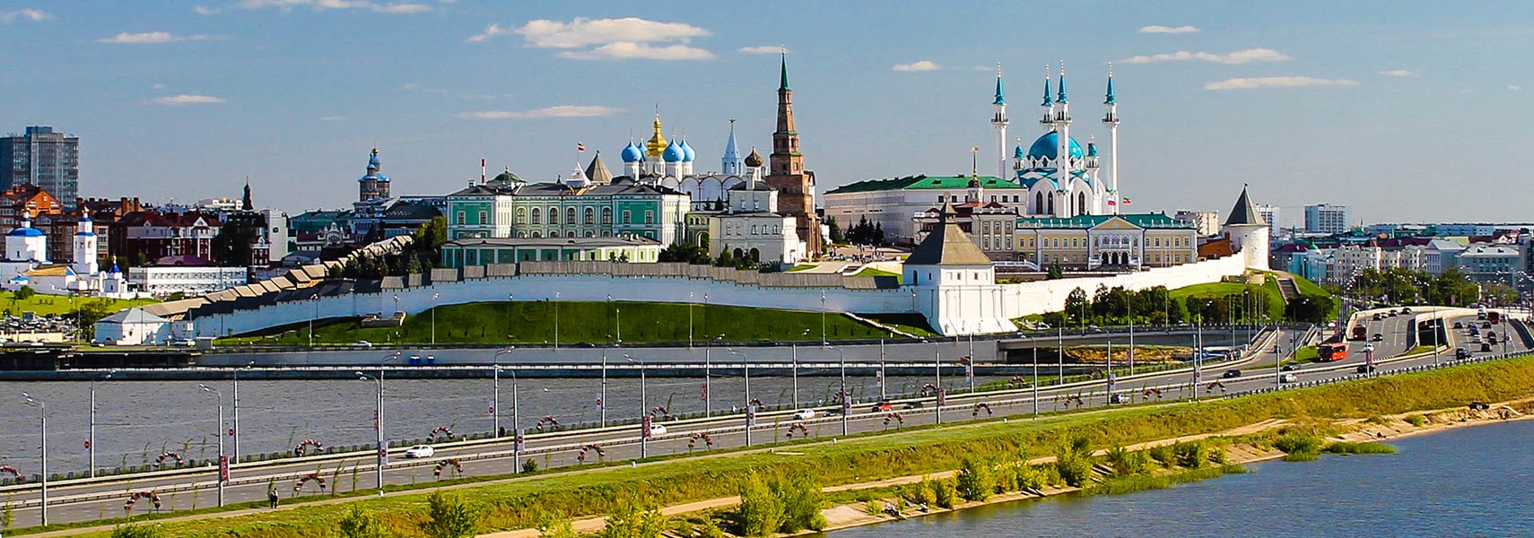 Panorama of Kazan Kremlin in Kazan, Tatarstan, Russia