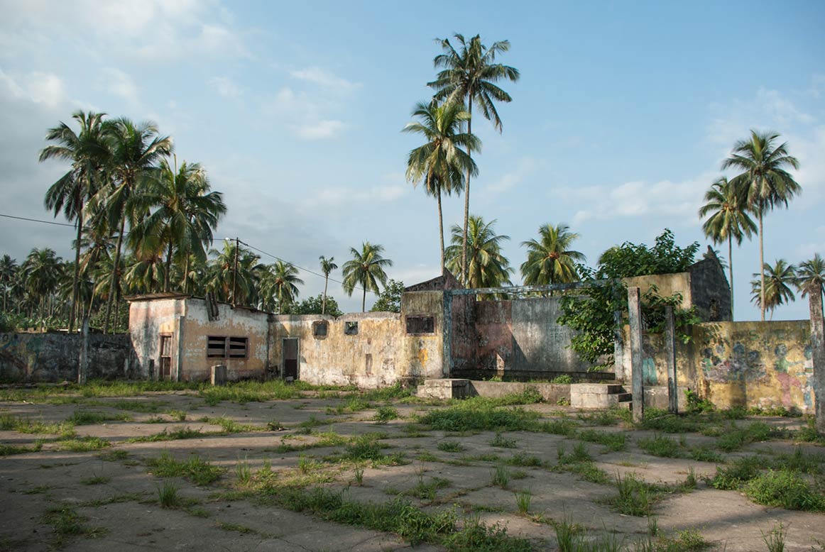 Old buildings in São Tomé, capital of São Tomé and Príncipe