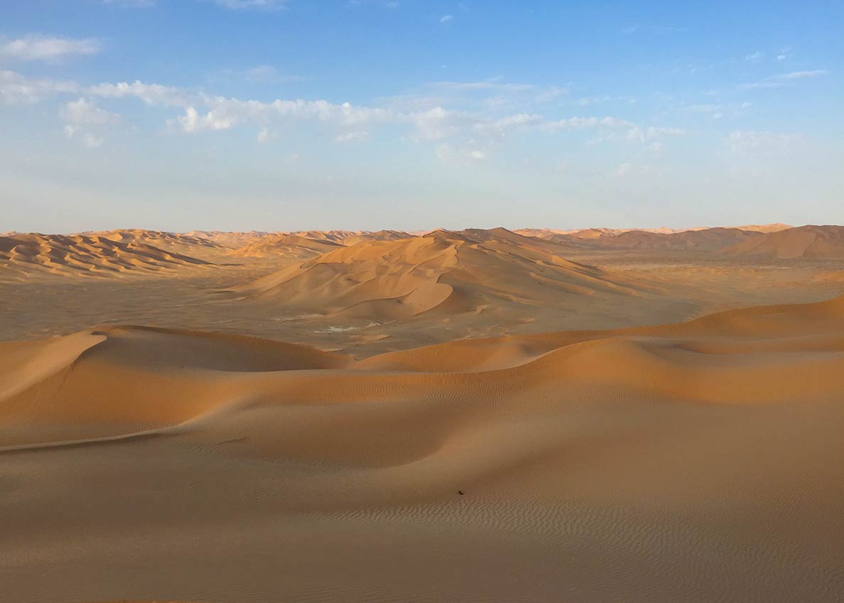 Dunes in the Rub' Al Khali desert, also known as the Empty Quarter, Saudi Arabia