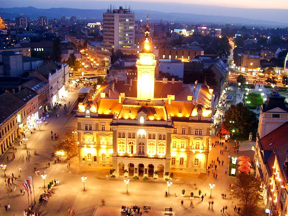 Novi Sad, city hall at Freedom Square