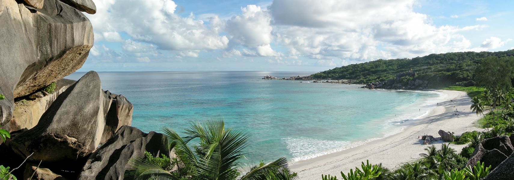 Beach of Grand Anse on the island of La Digue, Seychelles