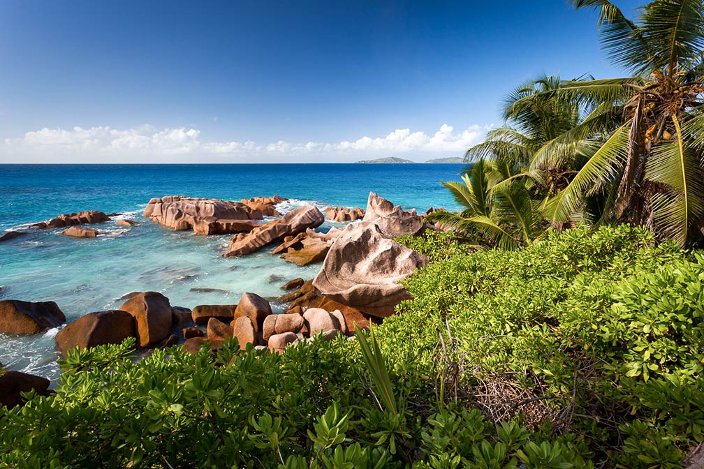 Granite boulders on the island of La Digue