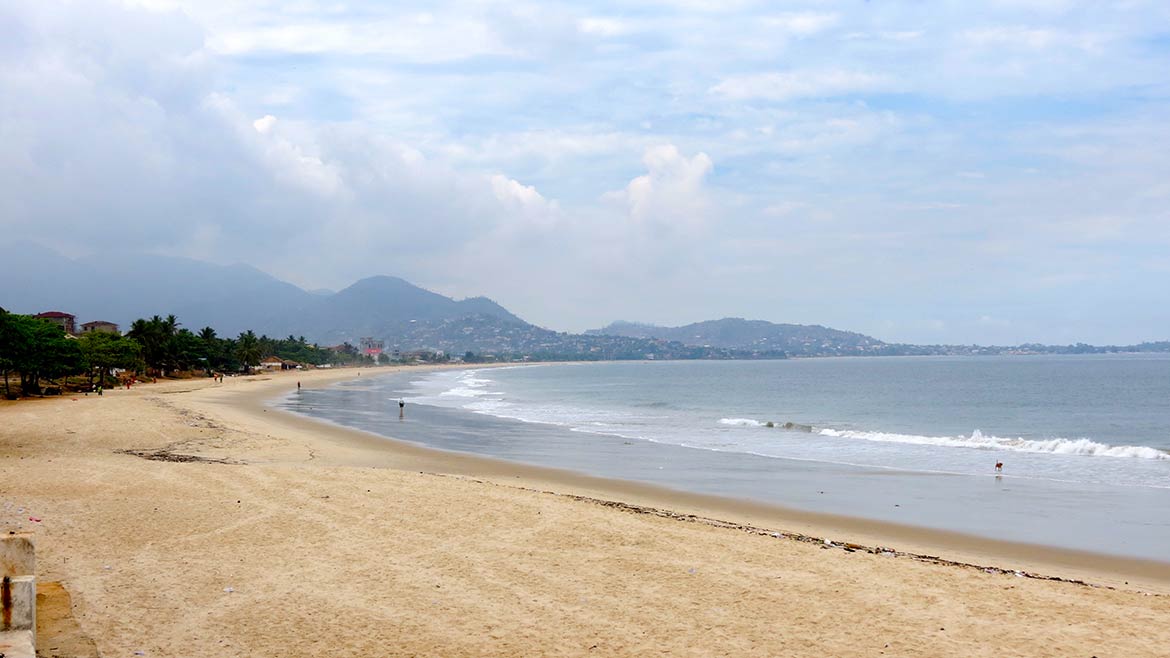 Beach at Freetown, , Sierra Leone's capital