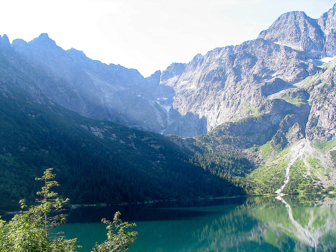 Tatra Mountains seen from lake Oko