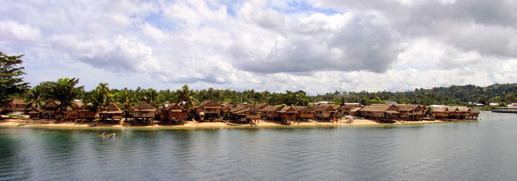 Villages on the coast near Auki, Malaita island