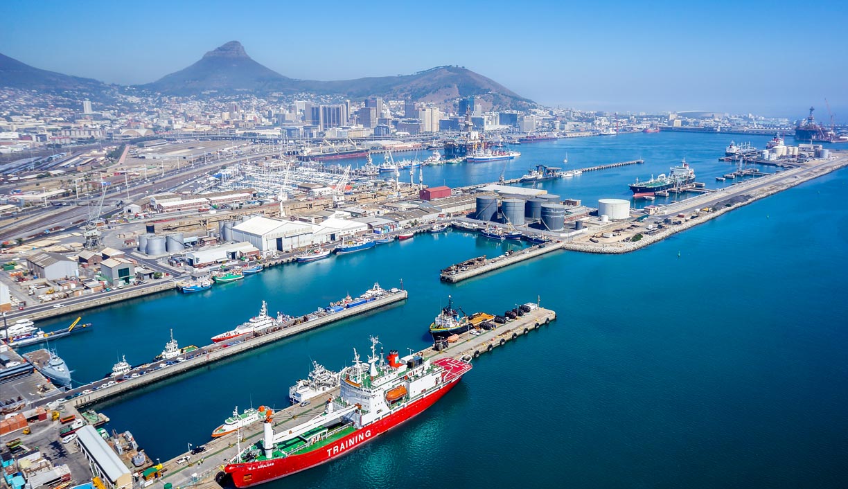 View over the Port of Cape Town