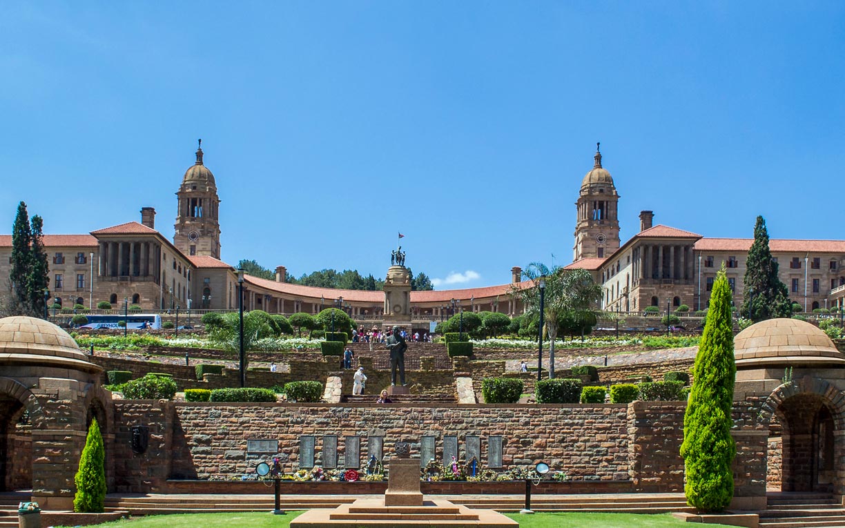The seat of the South African government, the Union Buildings in Pretoria
