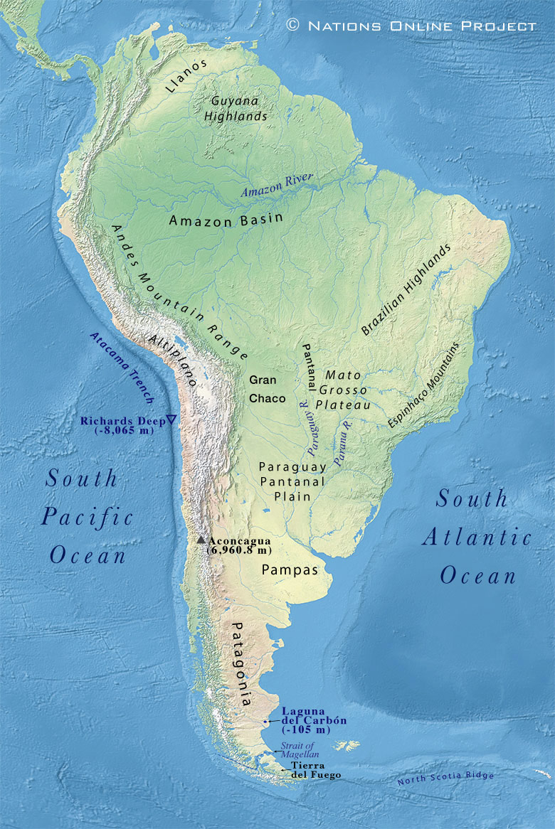 Vector Map South America In Minimalist Style One Stop Map