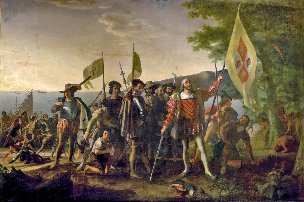 The landing of Columbus in the New World