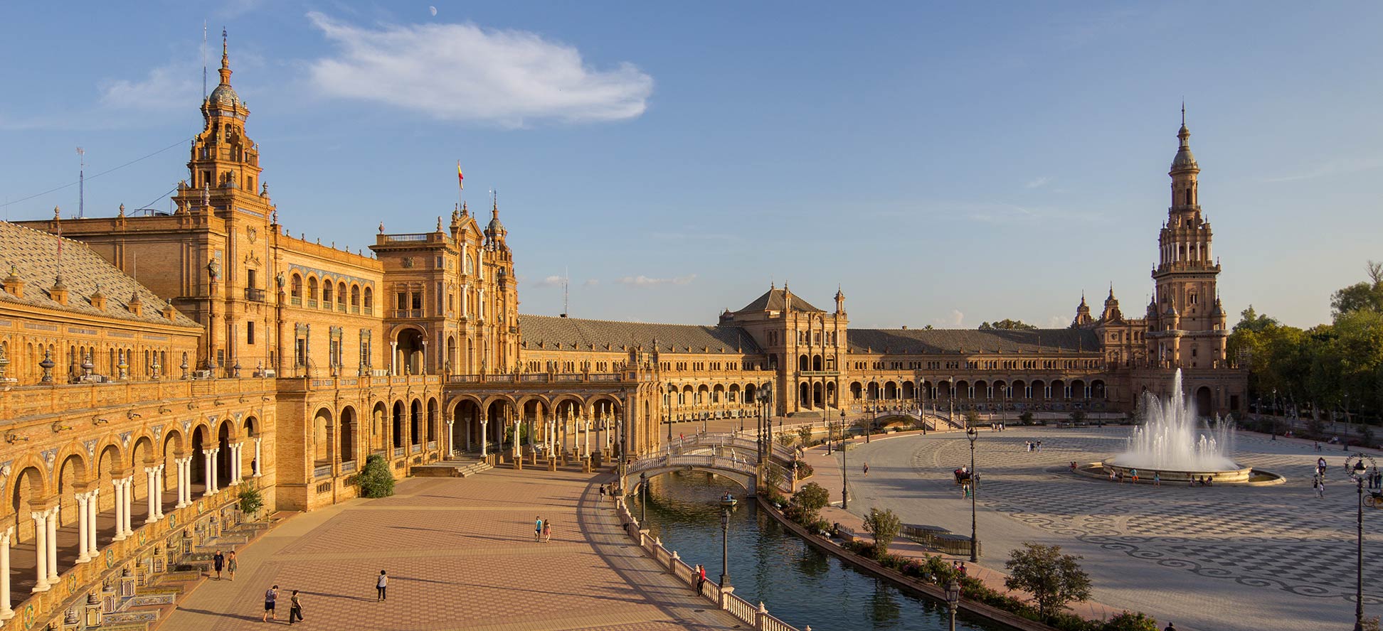 The Plaza de España (Spain Square) in Seville, Andalusia, Spain