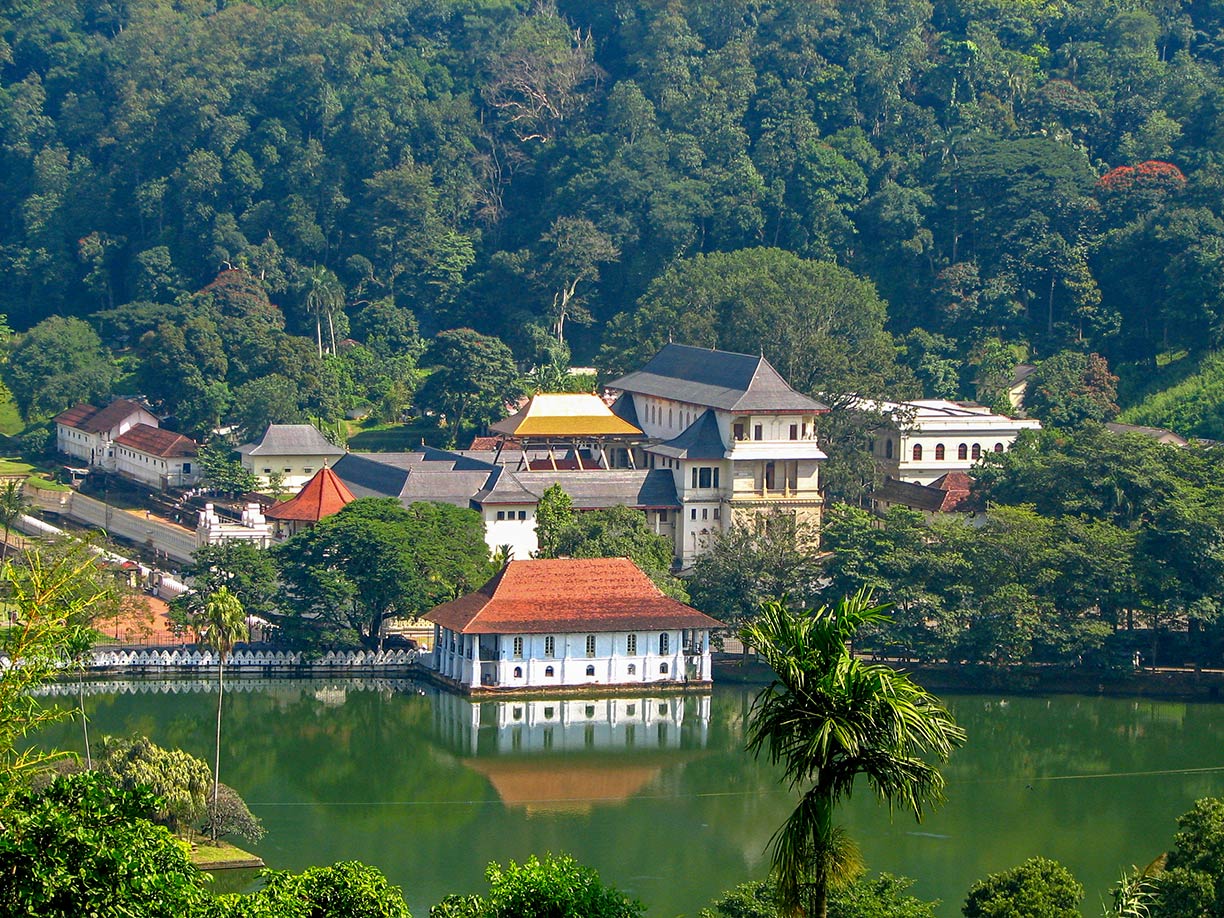 The Temple of the Tooth in Kandy, Sri Lanka.