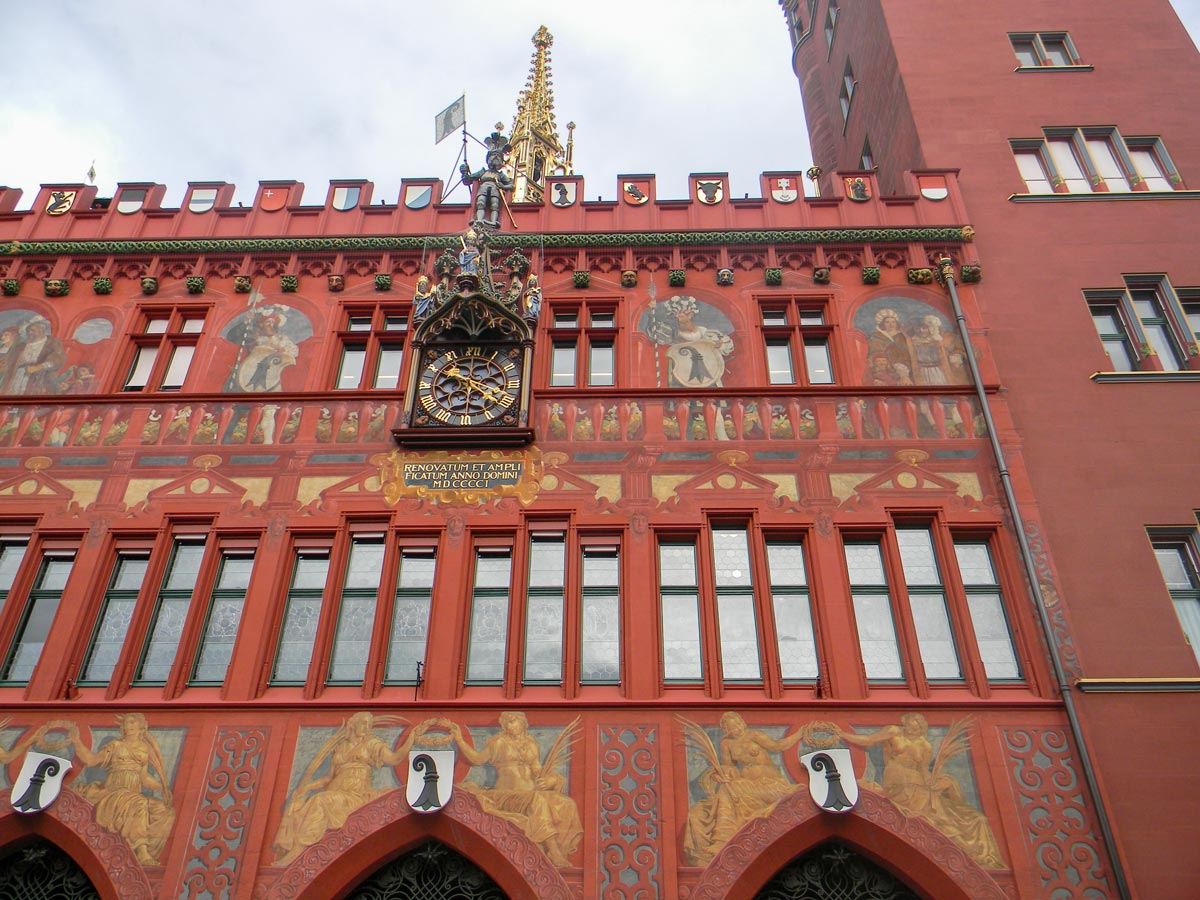 Facade of the Basel City Hall in Basel